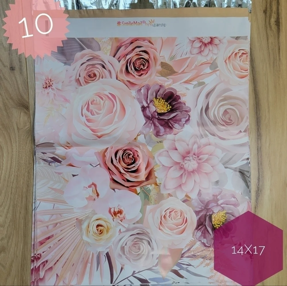 30 BOHO FLORAL THEMED POLYMAILER BUNDLE•30 PACK